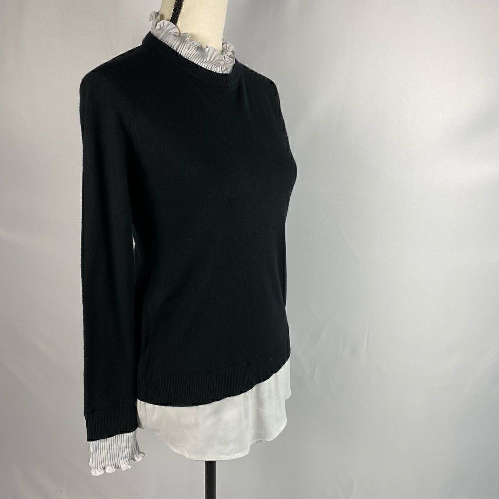 Vila Milano Sweater in Black with White Accents - Picture 3 of 4